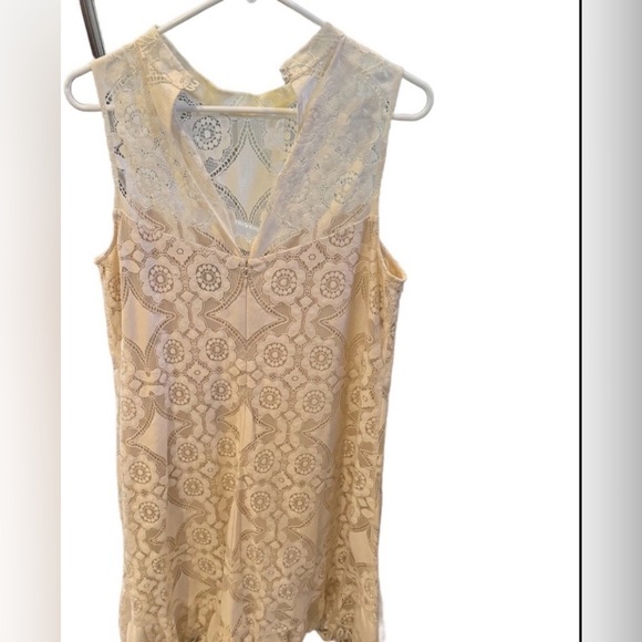 ERIN by Erin Fetherston Cream Lace Midi Dress - Picture 5 of 10